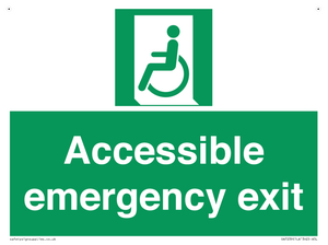 Accessible emergency exit (left)